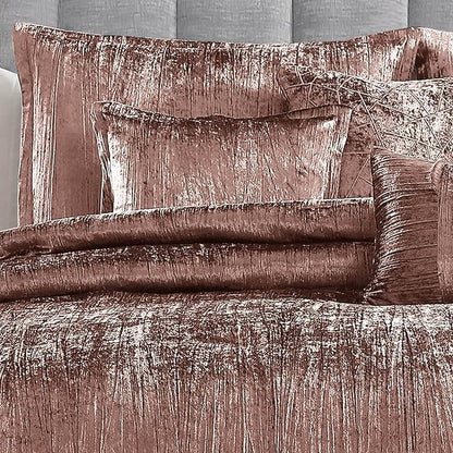 Riverbrook Home Turin Comforter Set, Queen, Blush, 7-Piece Set