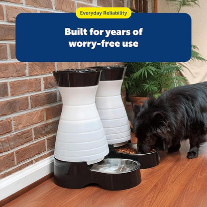 PetSafe Healthy Pet Food Station, Medium | Dry Food Dispenser, Removable Stainless Steel Bowl Is Dishwasher Safe, Space-Saving Design