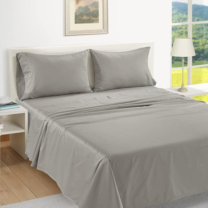 LANE LINEN Pillows Queen Size Set of 2 Soft 100% Egyptian Cotton Cool & Smooth 1000 Thread Count Pillow Cases - Silver