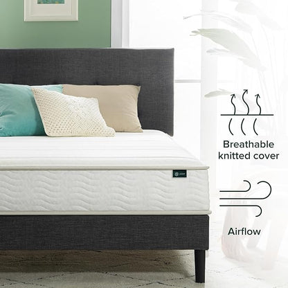 Zinus 8 Inch Foam and Spring Hybrid Mattress [New Version], Full, Fiberglass Free, Medium Firmness, Durable Support, Certified Safe Foams & Fabric, Mattress in A Box