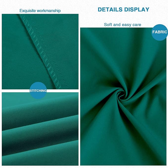 FLXXIE King Pillow Cases Set of 2, Soft Microfiber Pillow Covers with Envelope Closure, Wrinkle, Fade and Stain Resistant Pillowcases, 20x36, Dark Green