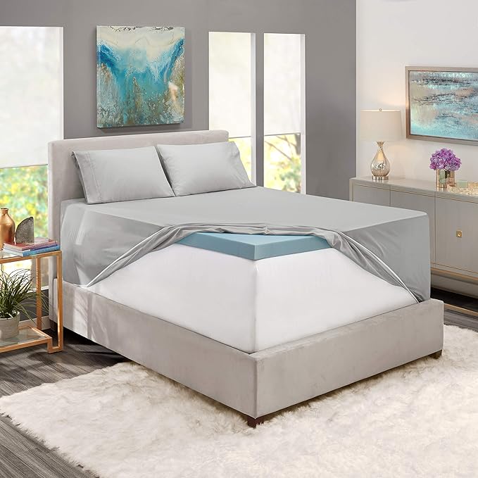 Nestl Queen Size Sheet Set, 4 Piece Extra Deep Pocket (18-24 inches), Microfiber, Cooling, Hotel Luxury, Soft, Breathable, Wrinkle-Free, Easy to Care, Light Grey