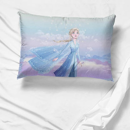 Jay Franco Disney Frozen Sisters 1 Single Reversible Pillowcase Features Elsa & Anna - Double-Sided Kids Super Soft Bedding
