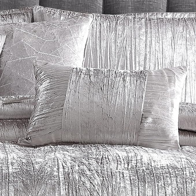 Riverbrook Home Turin Comforter Set, King, Silver, 7 Piece Set