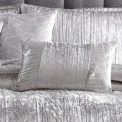 Riverbrook Home Turin Comforter Set, King, Silver, 7 Piece Set