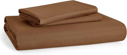 Bedsure Duvet Cover Full Size - Soft Double Brushed Bedding Set for Kids & Adults, Zipper Closure, 3 Pieces, Includes 1 Duvet Cover (80"x90") & 2 Pillow Shams, NO Comforter, Brown
