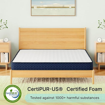 Signature Design by Ashley Queen Size Medium Firm 6 Inch Memory Foam Mattress with Breathable Quilted Cover, Fiberglass Free, Mattress in A Box