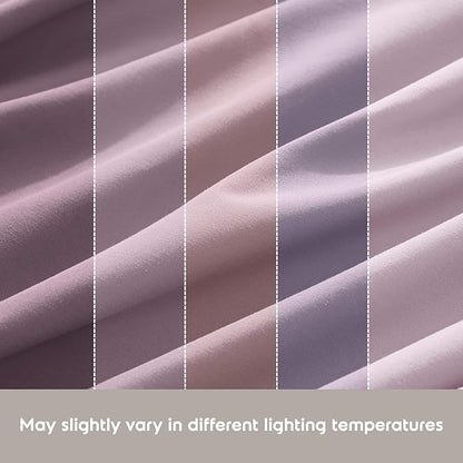 Nestl Full XL Sheet Set - Luxury 1800 Ultra-Soft Microfiber Full Extra Long Bed Sheets - Double Brushed - Deep Pockets - Easy Fit - 4 Piece Set - Bedding Sheets & Pillowcases (Full XL, Dusty Purple)