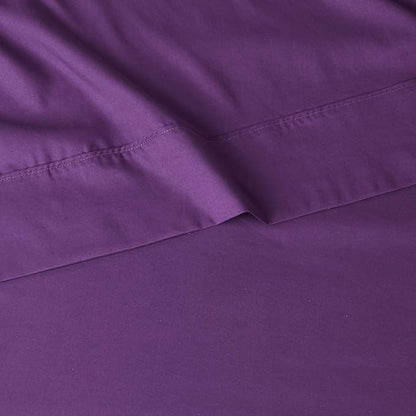 Amazon Basics Lightweight Super Soft Breathable Wrinkle-Free Microfiber 3-Piece Bed Sheet Set with 14-Inch Deep Pockets, Twin, Plum, Solid