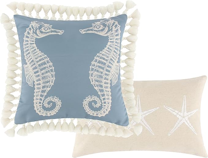 Greenland Home Barefoot Bungalow Atlantis Coastal Quilt Set, 5-Piece King/Cal King, Jade