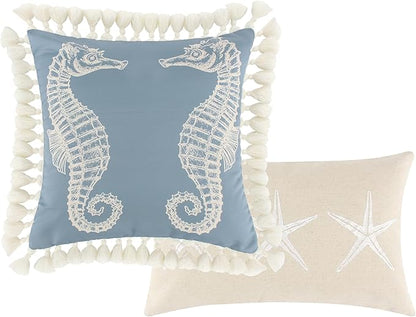 Greenland Home Barefoot Bungalow Atlantis Coastal Quilt Set, 5-Piece King/Cal King, Jade