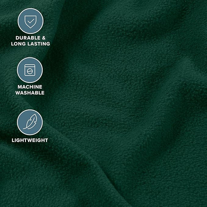 Bare Home Super Soft Fleece Sheet Set - King Size - Extra Plush Polar Fleece, No-Pilling Bed Sheets - All Season Cozy Warmth (King, Forest Green)