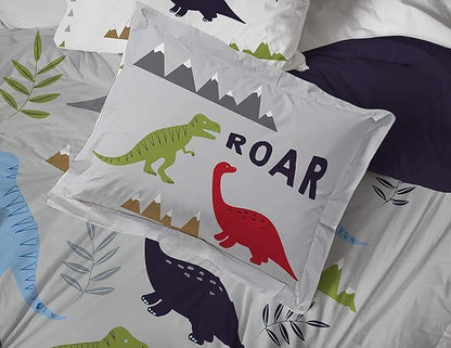 Jay Franco Trend Collector Dinosaur Roar 5 Piece Twin Bed Set - Includes Comforter & Sheet Set - Super Soft Fade Resistant Microfiber Bedding