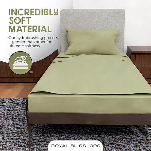 Twin XL Sheet Sets - 3 Pcs Set - Fade Resistant Double Brushed MicrofiberTwin XL Bed Sheets, XL Twin Sheets Deep Pocket, Twin XL Sheet Set, Sheets Twin XL Size Bed Set (Sage)