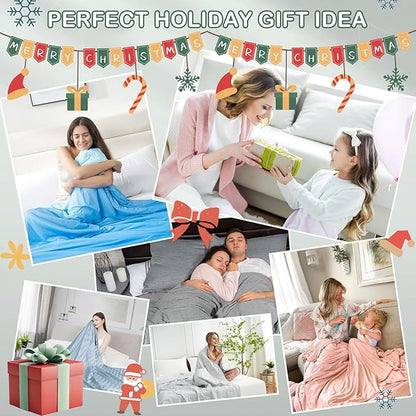 Elegear Revolutionary Cooling Blanket Queen, Absorbs Heat to Keep Body Cool for Night Sweats, Double Sided Arc-Chill3.0 Cooling Fiber Q-Max>0.5, Lightweight Summer Cold Blankets for Sleeping 79“ x 86”