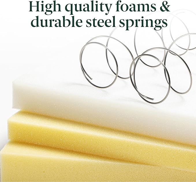 Zinus 10 Inch Foam and Spring Hybrid Mattress [New Version], Queen, Fiberglass Free, Medium Firmness, Durable Support, Certified Safe Foams & Fabric, Mattress in A Box