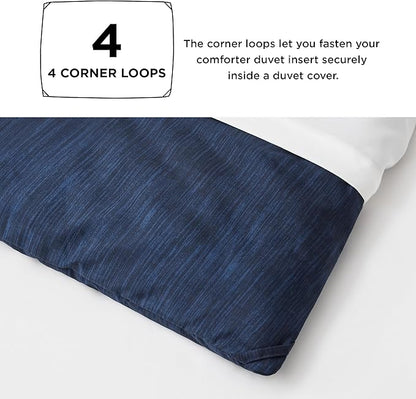 Bedsure King Size Comforter Set - Navy Soft Bedding for All Seasons, Cationic Dyed Bed Set, 3 Pieces, 1 King Size Comforter (104"x90") and 2 Pillow Shams (20"x36"+2")