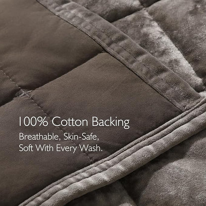 KASENTEX Greek Velvet King Quilt Set, Ultra-Soft Luxe Sheen, 100% Cotton Backing, 150GSM Down-Alternative Fill, Expanded 108×98" Coverage for Fuller Side Drape (1 Quilt + 2 Pillow Shams), Fossil