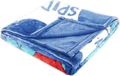Jay Franco Kids Plush Throw Blanket – Soft & Cozy Fleece Throw for Bedroom & Couch Décor, Official Licensed Product, Blue - Spidey & Friends, 60x90 - Large Blanket