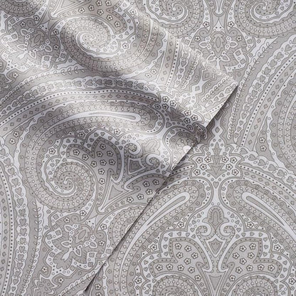 1500 Supreme Collection Twin Sheet Sets Paisley Gray - Luxury Hotel Bed Sheets and Pillowcase Set for Twin Mattress - Extra Soft, Elastic Corner Straps, Deep Pocket Sheets - Twin, Paisley Gray