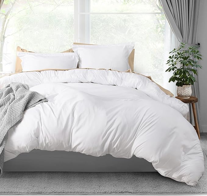 Utopia Bedding Duvet Cover Full Size - 3 Piece with Zipper Closure - 1 Comforter Cover 80X90 Inches & 2 Pillow Shams 20X26 Inches (White) Comforter Not Included