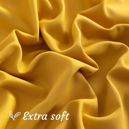 NTBAY Toddler Pillow Cases Set of 2, 2 Pack Brushed Microfiber 14x20 Pillow Cases, Soft, Wrinkle, Fade, Stain Resistant Ginger Yellow Pillow Cases with Envelope Closure, 14x20 Inches, Ginger Yellow