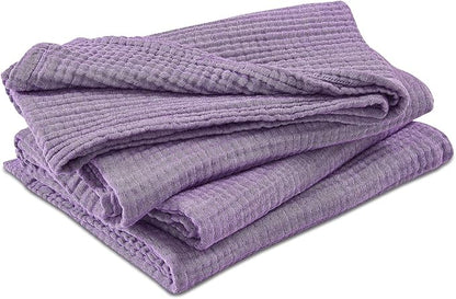 EMME Cotton Muslin Large Throw Blanket Couch Breathable Gauze Soft Lightweight Bed Blankets Adults (Heather Purple, 50"x70")