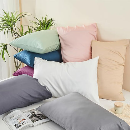 BEDELITE King Size Pillow Cases Set of 2, Rayon Derived from Bamboo, Cooling Pillow Cases for Hot Sleepers & Night Sweats, Breathable and Silky Soft Envelope Pillowcases(Olive Green, 20"x36")
