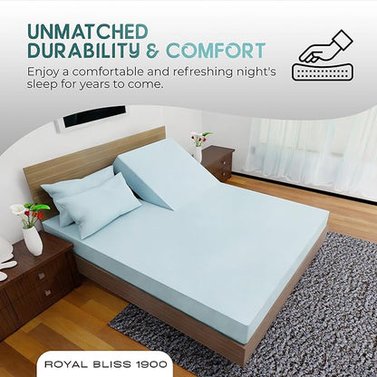 Top Split California King - 4 Pcs Set - Cal King Split Top Deep Pocket Sheet Set - Split Top California King Sheets Sets for Adjustable Bed - Double Brushed Microfiber (Aqua)