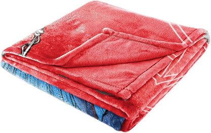 Jay Franco Kids Plush Throw Blanket – Soft & Cozy Fleece Throw for Bedroom & Couch Décor, Official Licensed Product, Red - Spiderman, 60x90 - Large Blanket