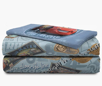 Jay Franco Kids Sheet Set with Fitted, Flat Sheets & Pillow Cover - Ultra-Soft Bedding with Pillowcase for Room Decor, Multi - Cars, 3 Piece Twin