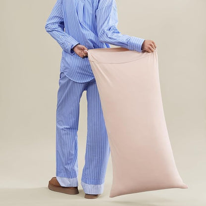 UGG Hedi Split King Sheet Set 5-Piece Luxury Cooling Sheets Deep Pockets Premium Bedding with 2 Shams Hypoallergenic Machine Washable Soft Lightweight Set for Adjustable Bed, Split King, Shell Pink