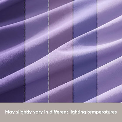 Nestl Short Queen Sheet Set - 1800 Ultra-Soft Microfiber - Double Brushed - Deep Pockets - Easy Fit - 4 Piece Set - Bed Sheets (Short Queen, Lavender)