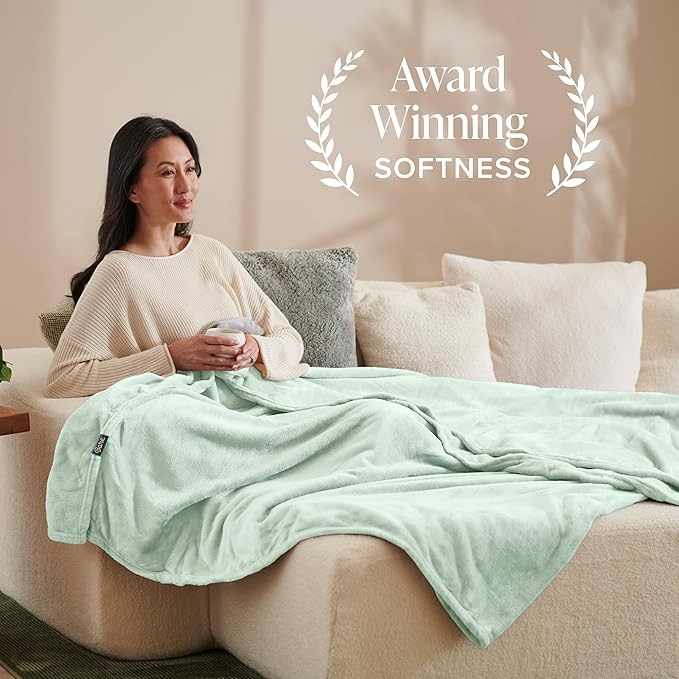 Bare Home Fleece Blanket - Twin/Twin Extra Long - Ultra-Soft Lightweight for Bed, Sofa, and Couch - Luxury Microplush - Cozy Warm Blanket (Twin/Twin XL, Spring Mint)