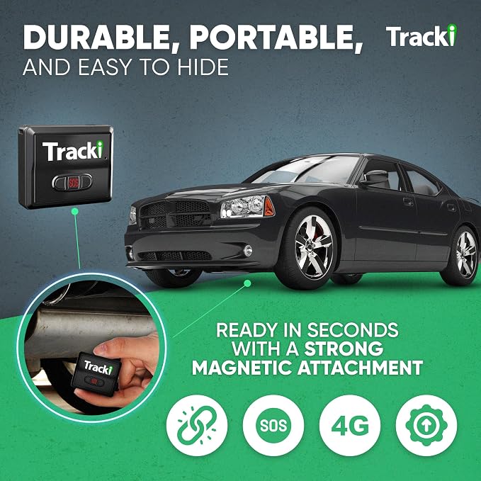 Tracki Mini GPS Tracker, Subscription Required, Cancel Anytime – Universal Compact 4G LTE Tracker for Vehicles (Tracker + 6M Subs.)