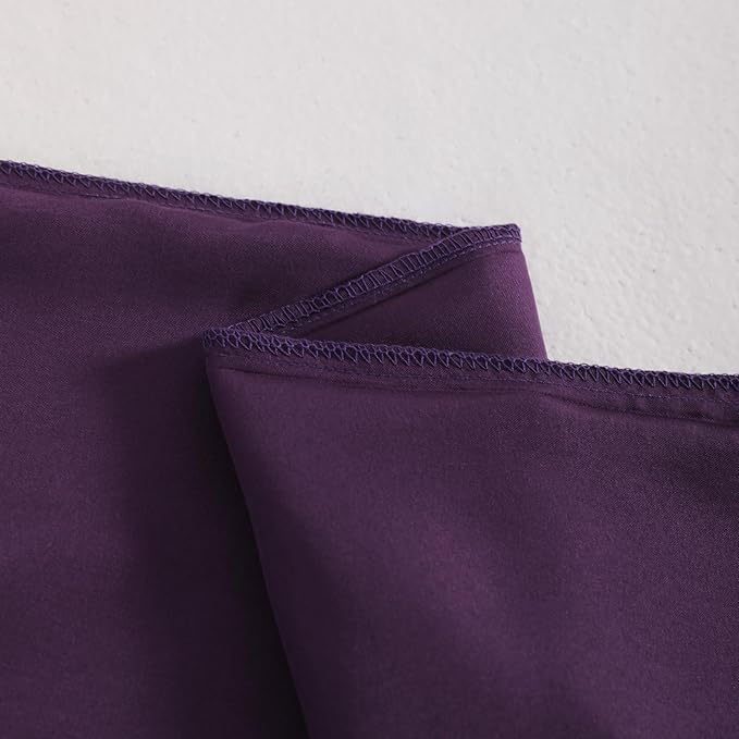 NTBAY Satin Body Pillowcase for Hair and Skin, Luxurious and Silky Pillow case with Envelope Closure, 20x54 Inches, Eggplant Purple