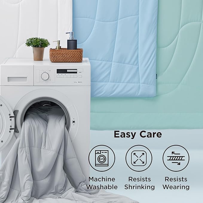 Bedsure Cooling Comforter Full Size - Cooling Blankets for Hot Sleepers, Lightweight Comforter for Summer with Dual-Sided Cool Tech, Soft Breathable Cold Blanket for Sleeping, White, 82x86 Inches