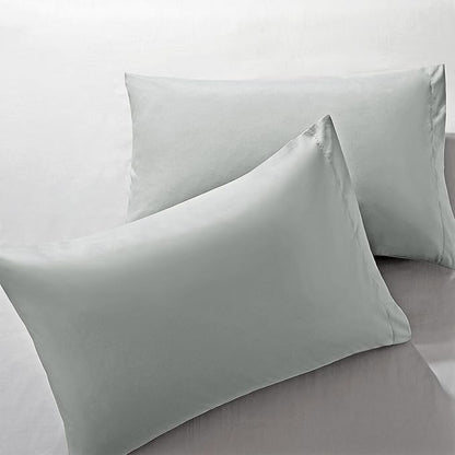 MILVOWOC 2Pcs Brushed Microfiber King Pillowcases - 20 x 36 Inch, Silver Pillow Case Set Non Slip Envelope Pillow Cover with Moisture Absorption and Anti-Wrinkle