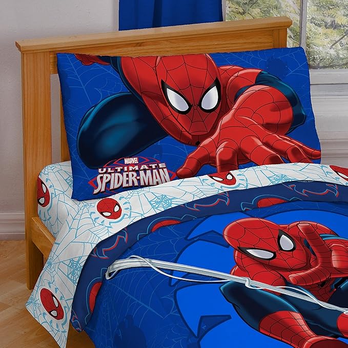 Marvel Spiderman 'Regulator' Toddler 4 Piece Bed Set
