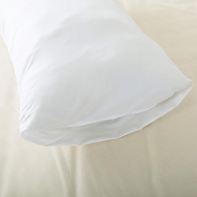 Evolive Ultra Soft Brushed Microfiber Standard Size 20"x30" Pillowcases Pair Set of 2 with Envelope Closure (20"x30" Standard, White)