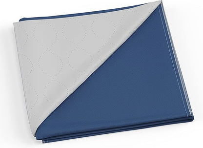 Medline Sofnit 300, Pack of 4 Large Washable Blue Underpads, 34”x 48” for use as reusable pet pads, reusable bed pads, great for dogs, cats and bunnies
