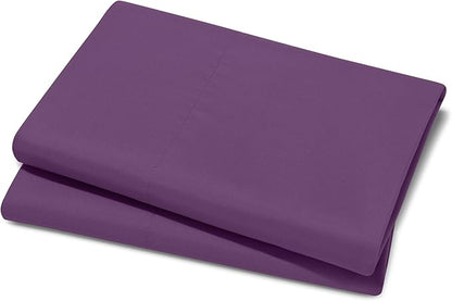 Bare Home Microfiber Pillow Cases - Standard Size Set of 2 - Cooling Pillowcases - Double Brushed - Easy Care - Envelope Closure (Standard Pillowcase Set of 2, Plum)