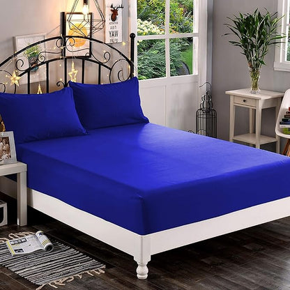 Elegant Comfort 1500 Premium Hotel Quality 1-Piece Fitted Sheet, Softest Quality Microfiber - Deep Pocket up to 16 inch, Wrinkle and Fade Resistant, California King, Royal Blue