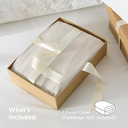 Bedsure Duvet Cover Full Size Only - Prewashed Cotton-Like Polyester Extra Soft All Season Bedding, Includes 1 Duvet Cover 80x90 Inches with Zipper Closure, Linen, Comforter Not Included