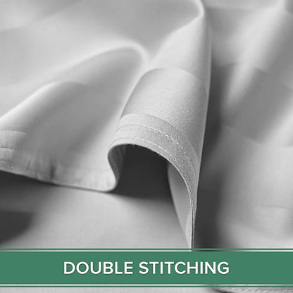 Pure Bamboo California King Sheets, Genuine 100% Organic Viscose Derived from Bamboo Bed Sheet Set, Soft & Cooling, Double Stitching, 2 Year Quality Promise (California King, Jacquard White)