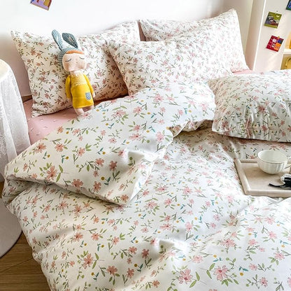 HighBuy 3 Piece Teen Comforter Set Twin XL Size All Season Pink Floral Farmhouse Bedding Comforter with 2 Pillowcases,Washable Cozy Comforter for Girls,Fluffy Comfy Bedding Sets