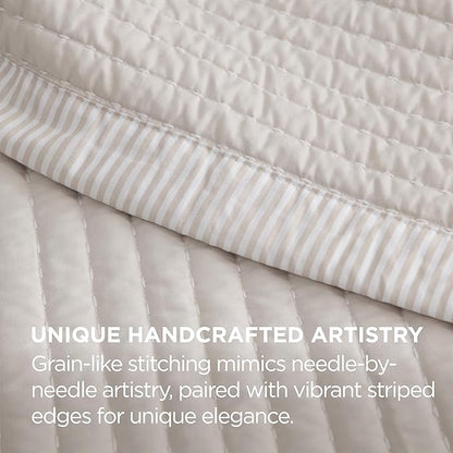 Bedsure Quilts Twin Size - Twin Quilt Bedding Set Bedspread Coverlet Comforter, Lightweight Corduroy Pattern Bedspread, 2-Piece Set with 68"x86" Coverlet & 1 Pillow Sham, All-Season Soft Microfiber