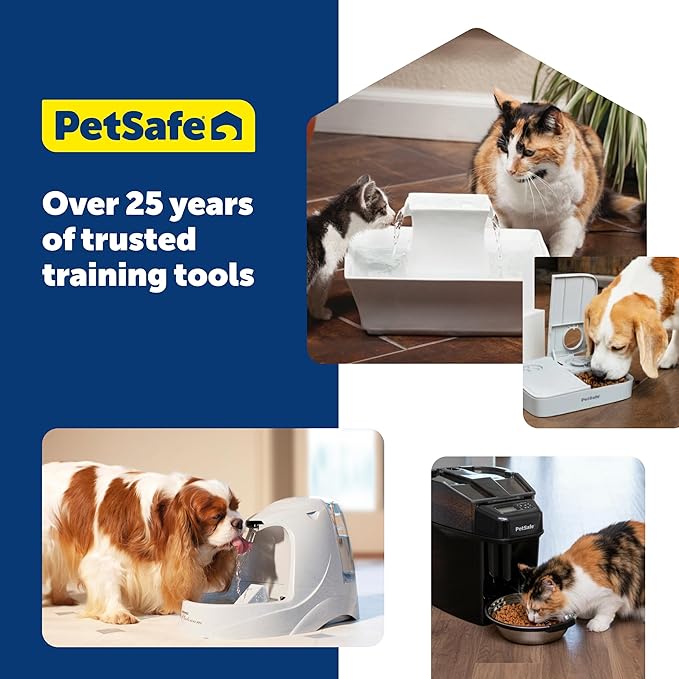 PetSafe Healthy Pet Water Station, 320 oz, Stainless Steel Bowl, Large | Gravity-Fed Pet Water Fountain Keeps Cats or Small Dogs Hydrated, Stainless Steel Bowl Is Dishwasher Safe