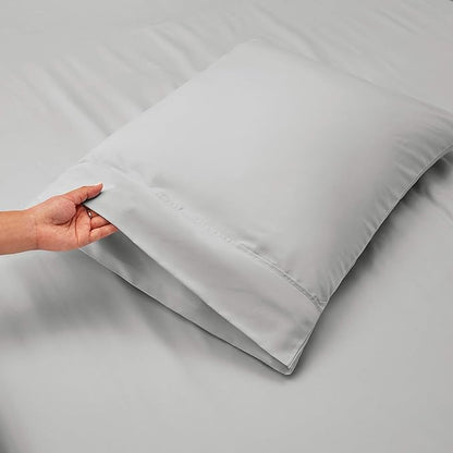 Hearth & Harbor Extra Deep Pocket Sheets - Fits Mattress 18-24 Inches Deep - Extra Deep Pocket Full Size Sets - 6 Piece Full Size - Full - Silver