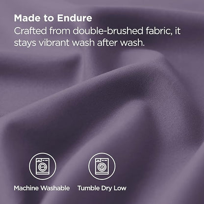 Bedsure Queen Pillow Cases Set of 2 - Grayish Purple Brushed Microfiber Pillowcase 2 Pack, Super Soft and Cozy Pillow Case Covers with Envelope Closure for Kids, Wrinkle, Fade Resistant, 20x30 Inches